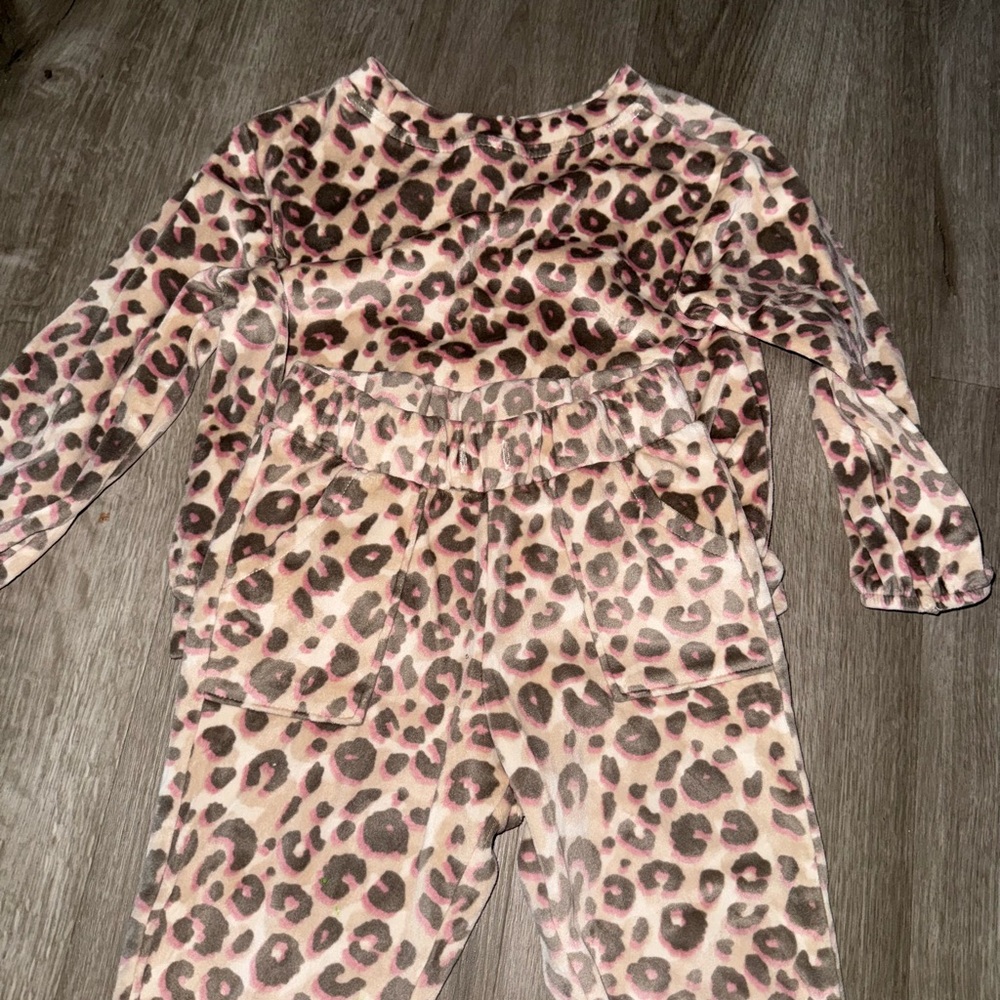 Cat & Jack Pink Leopard Print Kids Joggers